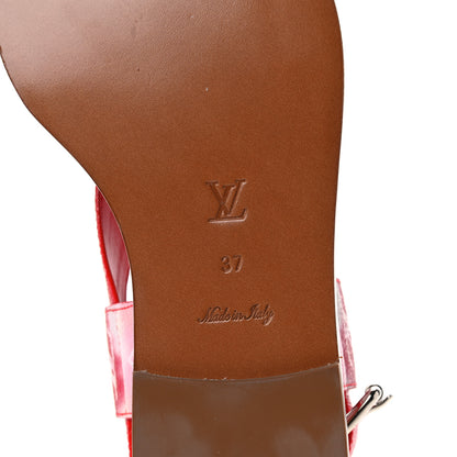 Louis Vuitton Monogram Escale Palma Flat Sandals 37 Rouge 6 of 9