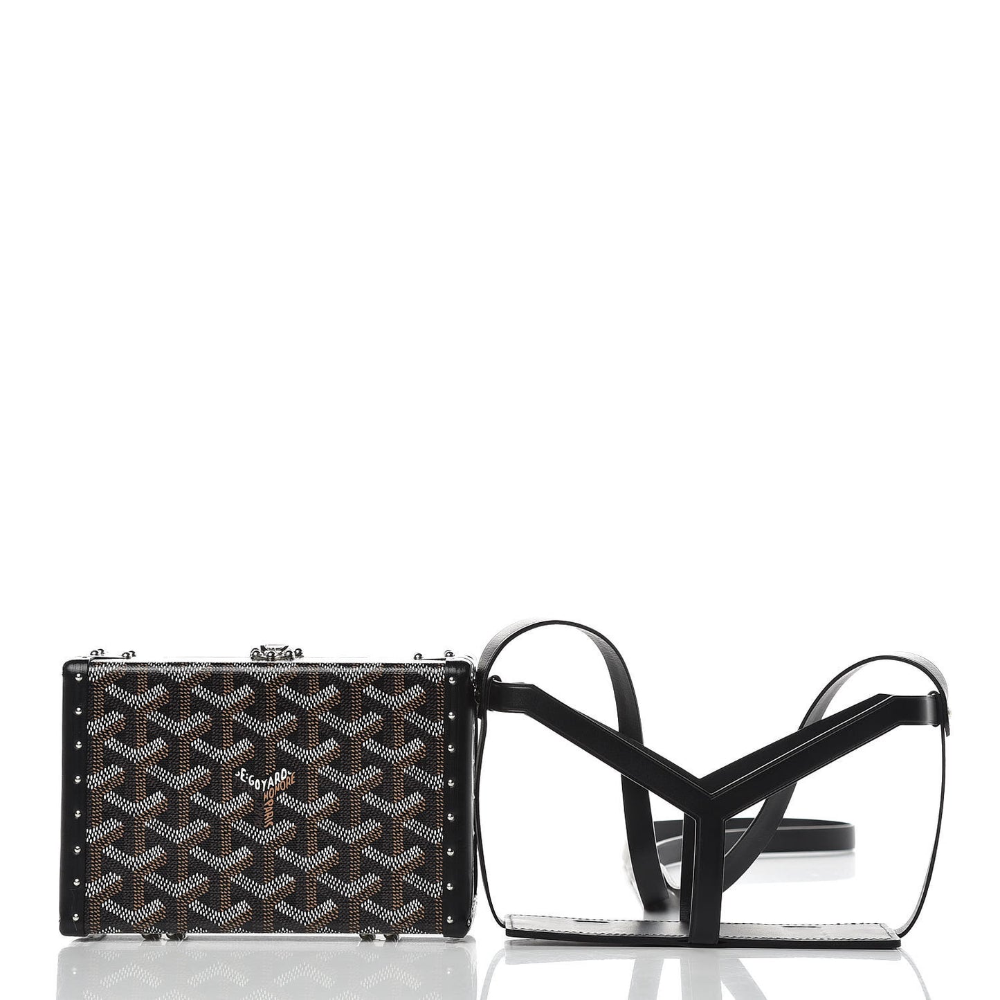 Goyardine Minaudiere Trunk Bag Black