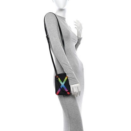 Louis Vuitton Taiga Rainbow Danube Messenger Black 2 of 11
