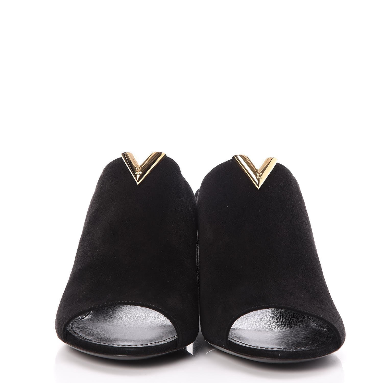 Louis Vuitton Suede Bahiana Mules 38 Black 2 of 8