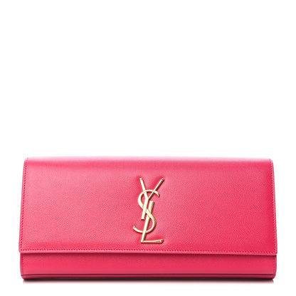 Saint Laurent Grain De Poudre Classic Monogram Cassandre Clutch Lipstick Fuchsia 1 of 8