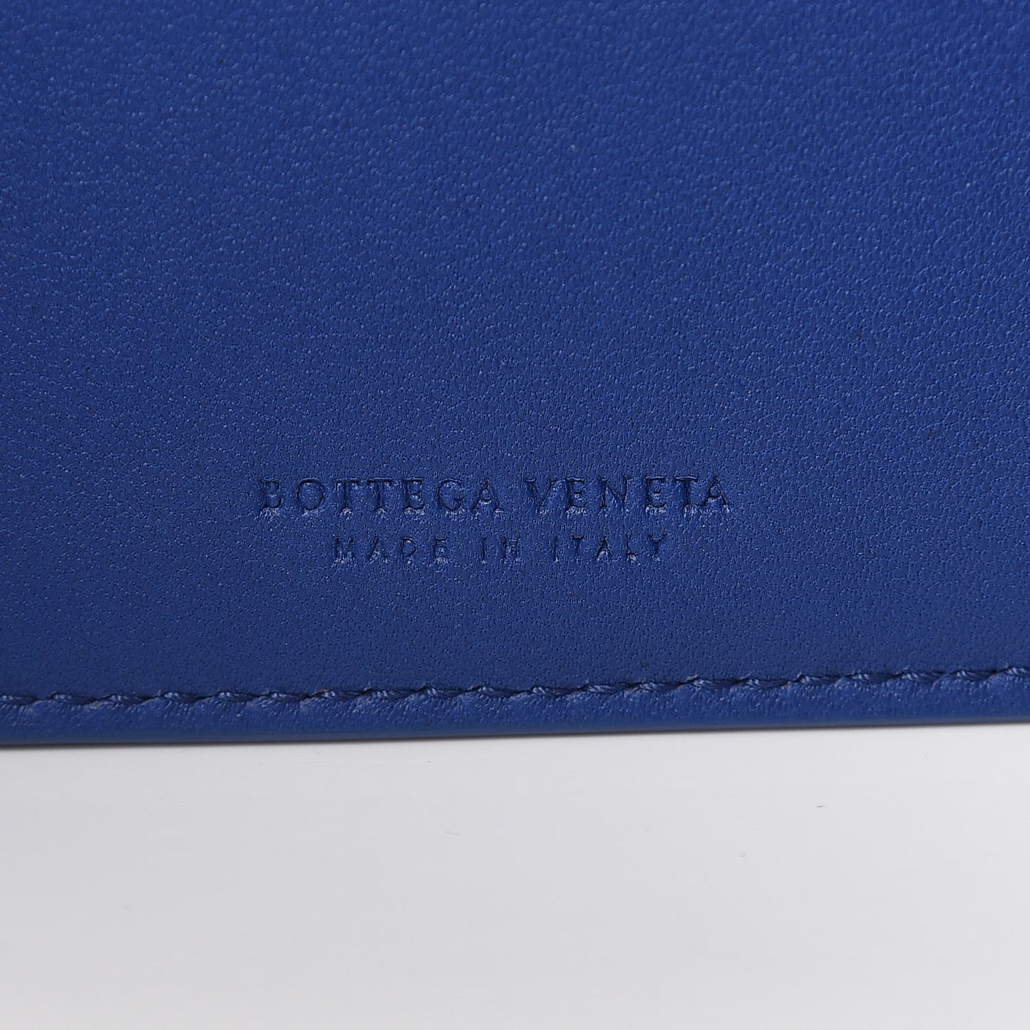 Nappa Intrecciato Crocodile Bi-Fold Wallet Cobalt Blue