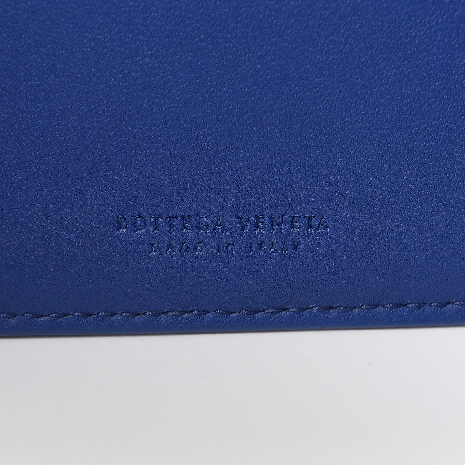 Bottega Veneta Nappa Intrecciato Crocodile Bi-Fold Wallet Cobalt Blue 6 of 9