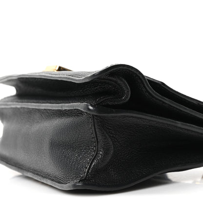Miu Miu Goatskin Madras Crossbody Bag Black 9 of 9