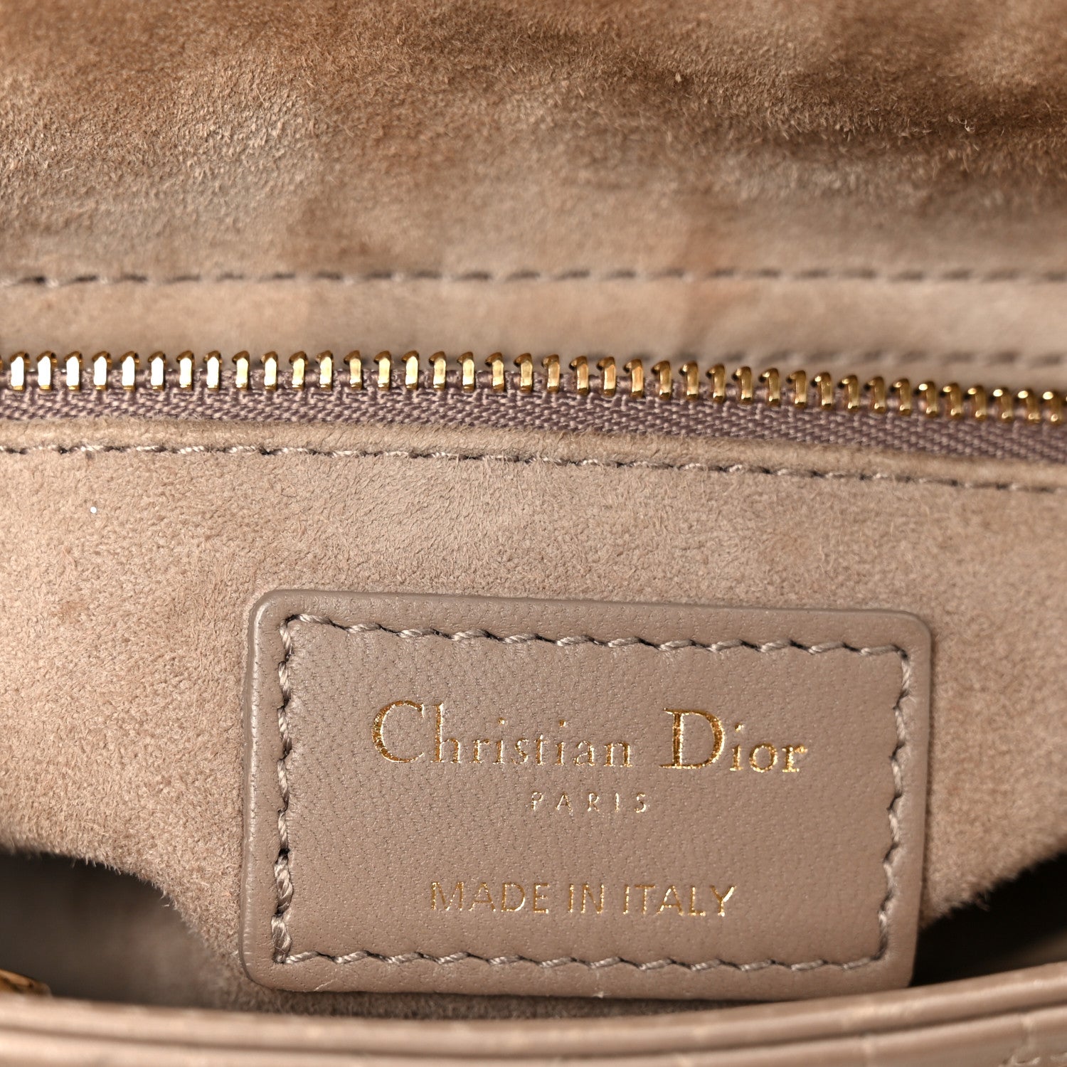 Christian Dior Lambskin Cannage Small My ABCDior Lady Dior Warm Taupe 6 of 11