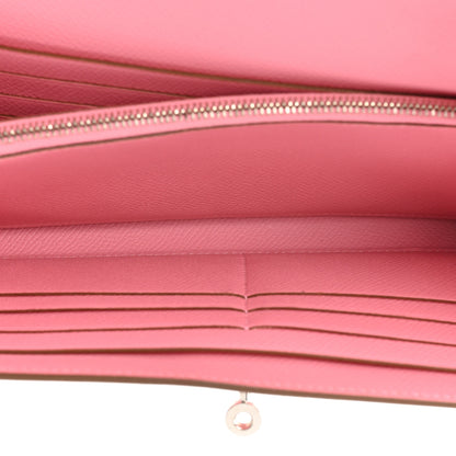 Hermes Epsom Kelly Longue Wallet Rose Confetti 5 of 15