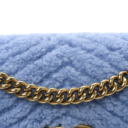 Gucci Merino Wool Matelasse Small GG Marmont Shoulder Bag Cadet Blue 8 of 10
