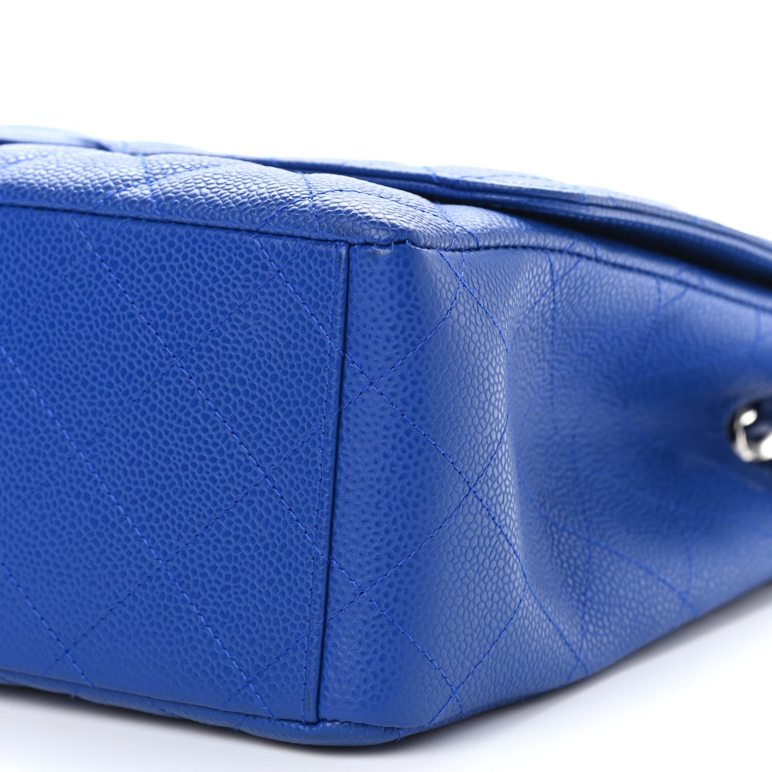 Chanel Caviar Quilted Maxi Single Flap Blue 10 of 12