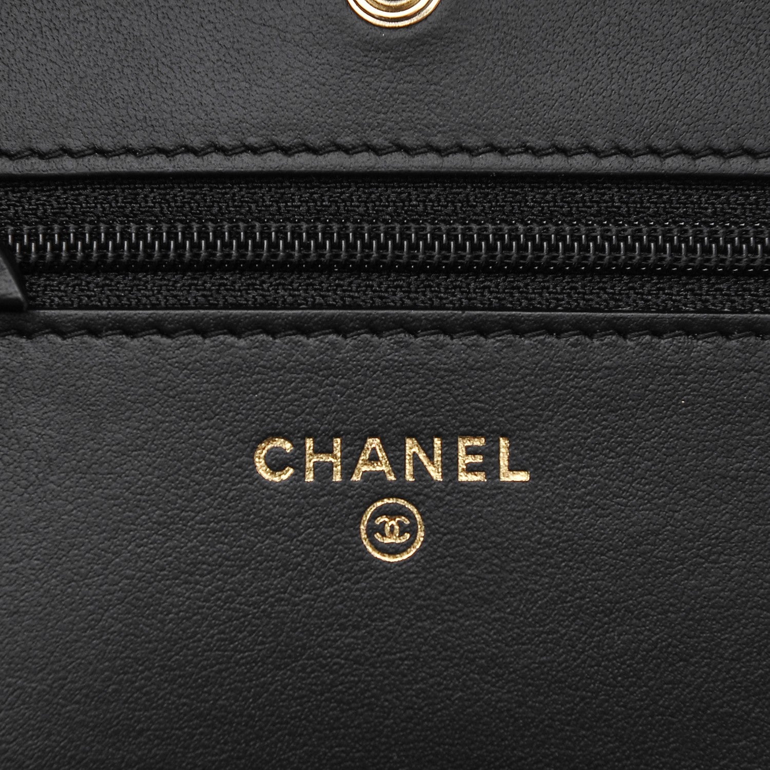 Chanel Aged Calfskin Quilted Lucky Charms 2.55 Reissue Wallet On Chain WOC Black 6 of 8