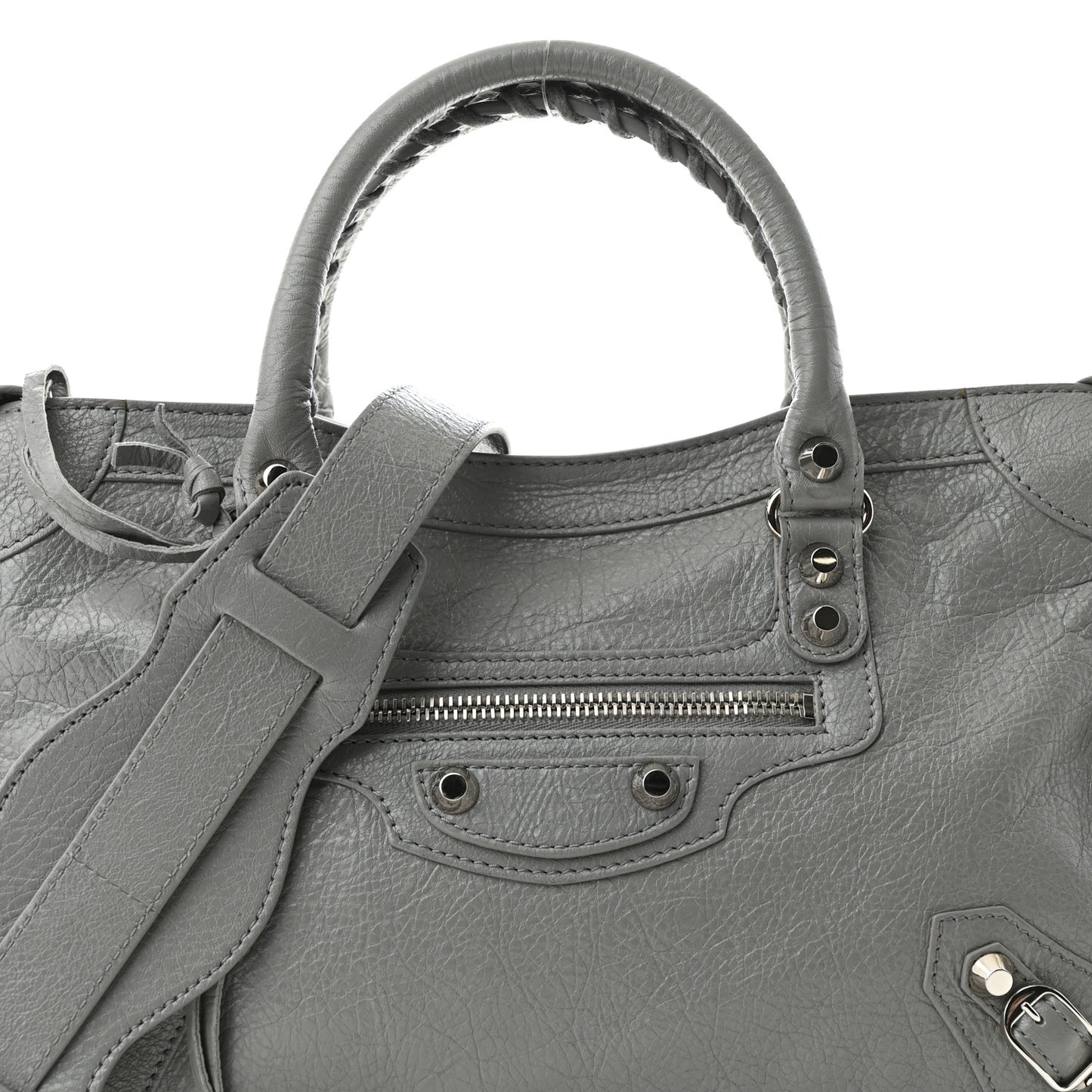 Agneau Classic Silver Hardware S City Gris Haussmannien