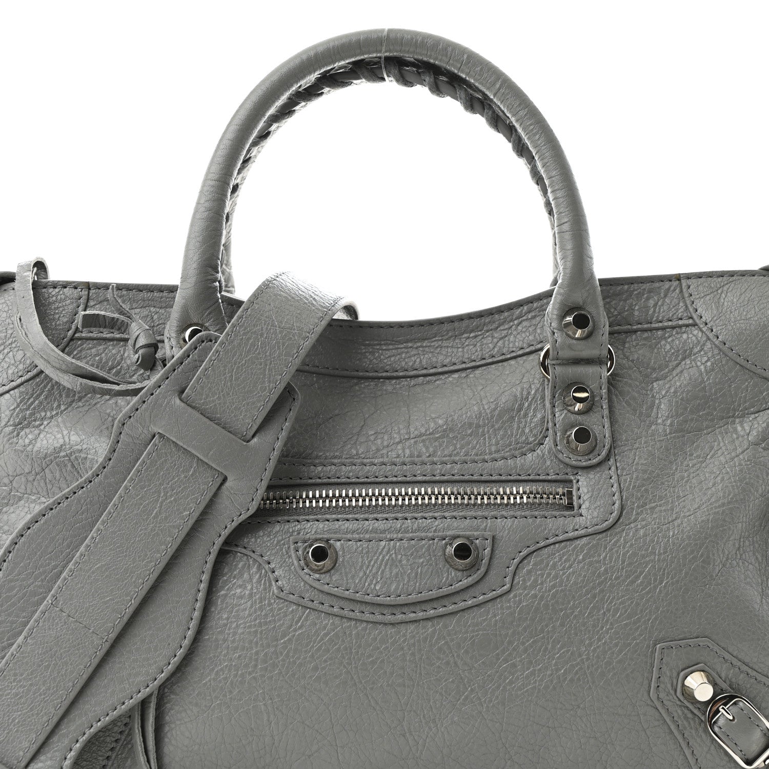Balenciaga Agneau Classic Silver Hardware S City Gris Haussmannien 9 of 11