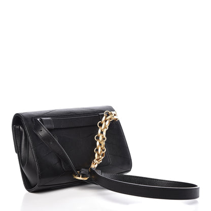 Chanel Calfskin Chevron Stitched Coco Waist Bag Black 3 of 9