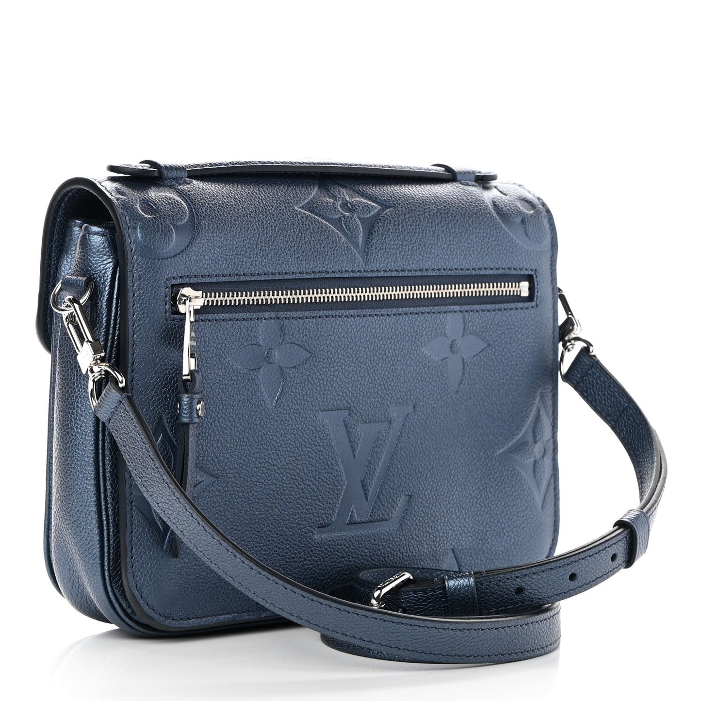Metallic Empreinte Monogram Giant Pochette Metis Navy Nacre