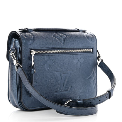 Louis Vuitton Metallic Empreinte Monogram Giant Pochette Metis Navy Nacre 3 of 10