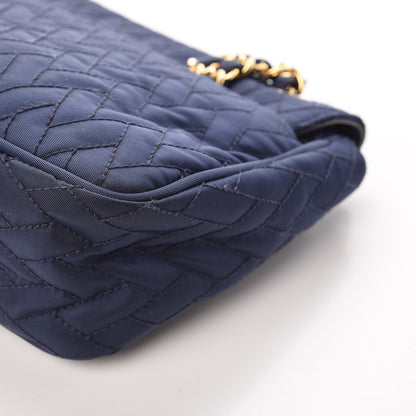 Prada Nylon Tessuto Impuntu Quilted Flap Baltico 13 of 13