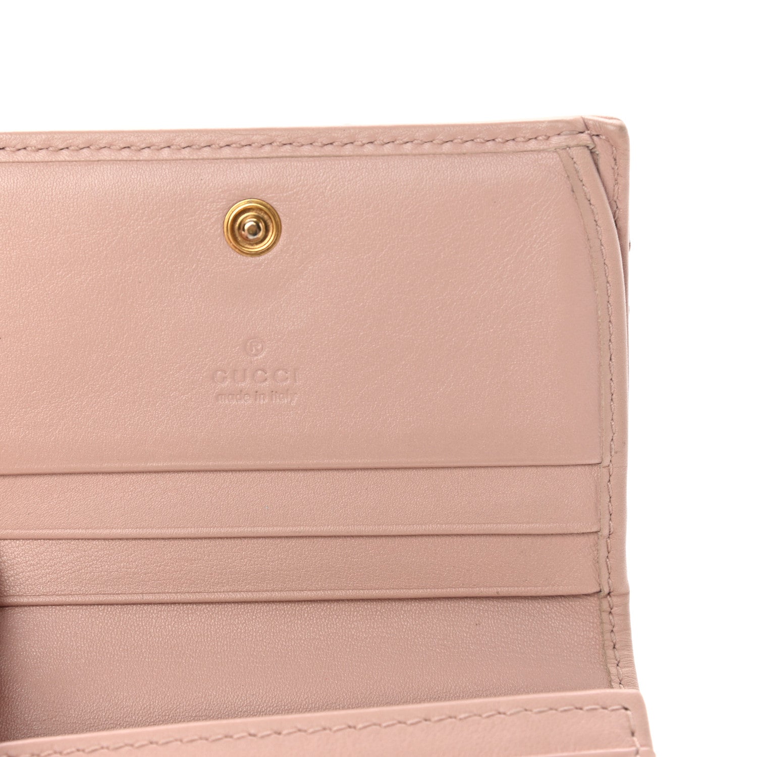 Gucci Calfskin Matelasse GG Marmont Card Case Wallet Perfect Pink 6 of 13