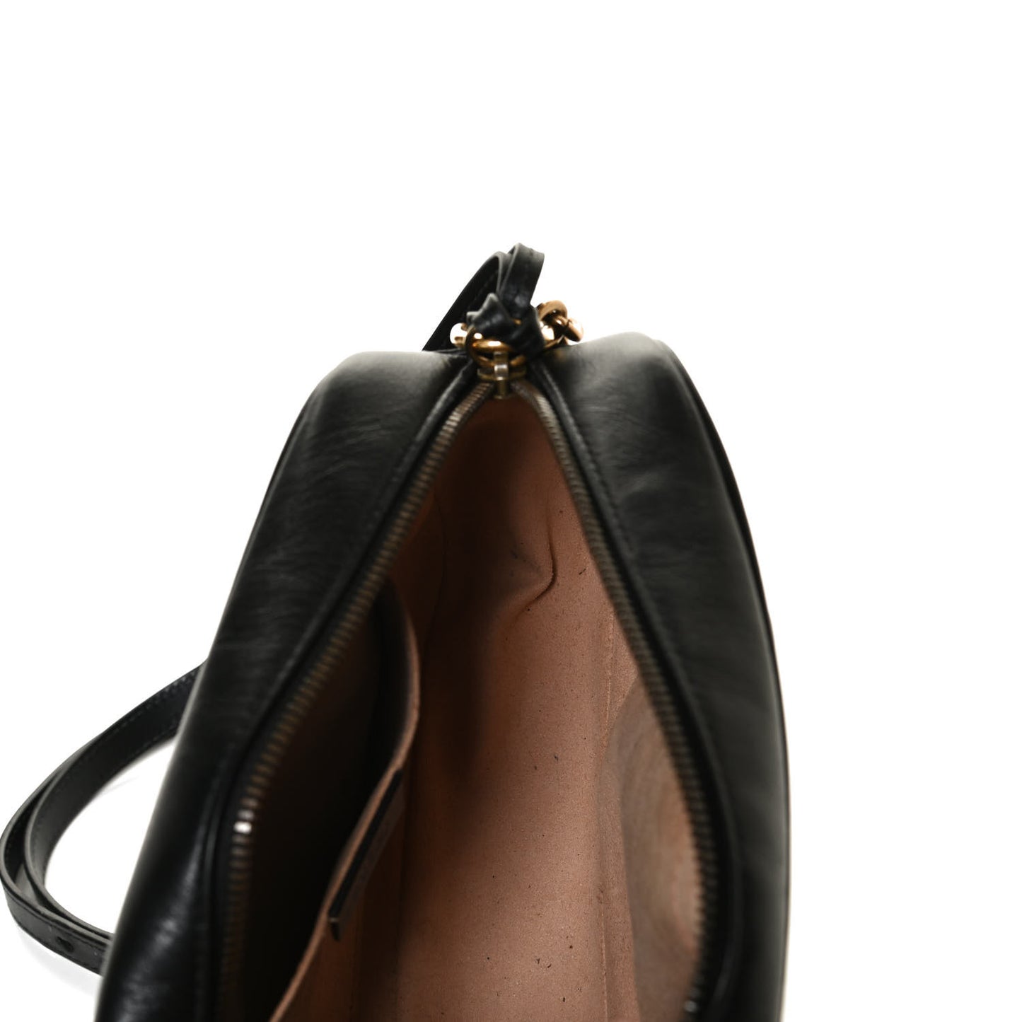 Calfskin Matelasse Small GG Marmont Chain Shoulder Bag Black