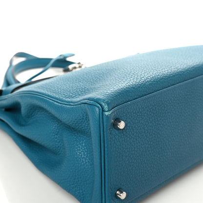 Hermes Taurillon Clemence Kelly Retourne 35 Bleu Izmir 4 of 11