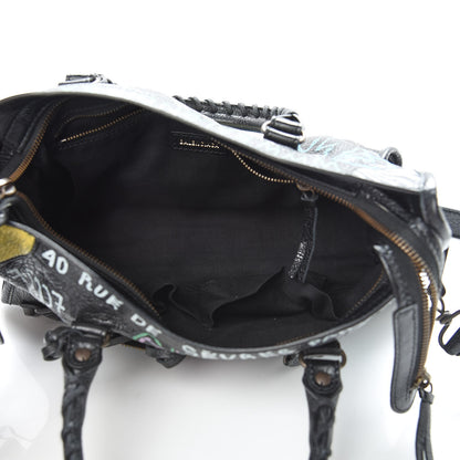 Balenciaga Agneau Graffiti All Over Classic Hardware S City Black Multicolor 5 of 10