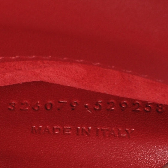 Saint Laurent Leather Cassandre Clutch Red 8 of 8