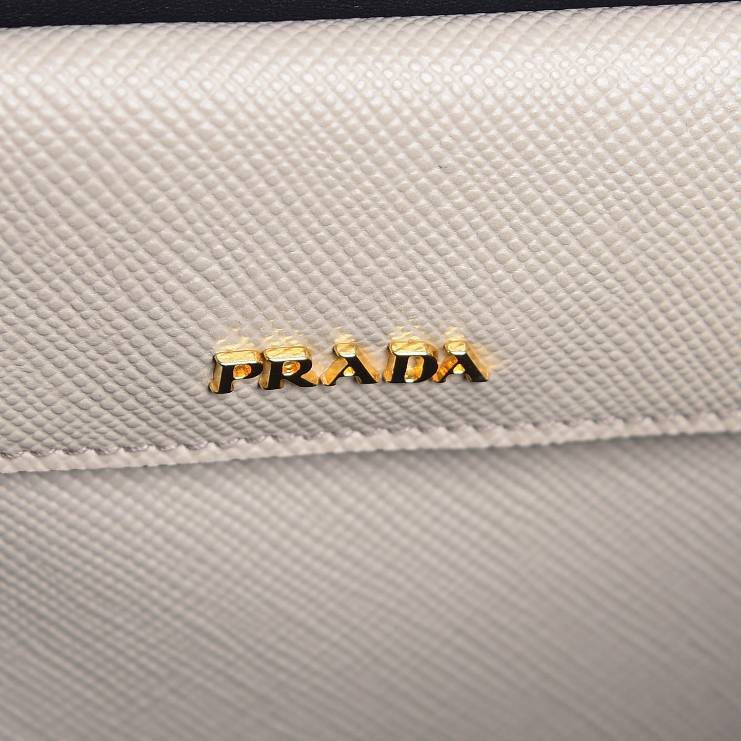 Saffiano Cuir Medium Double Bag Talco Nero Black