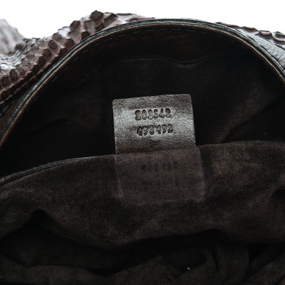 Gucci Python Large Jockey Hobo Brown 7 of 12