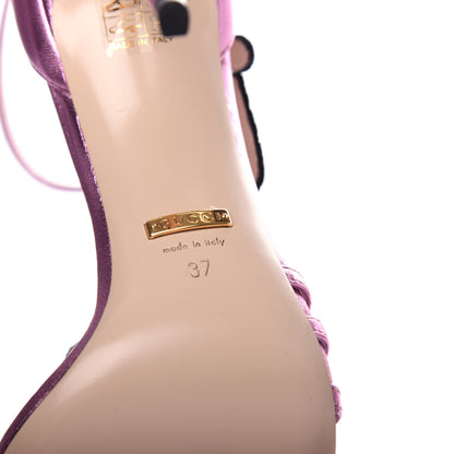 Gucci Metallic Nappa Ophelia High Heel Sandals 37 Rosa 9 of 10