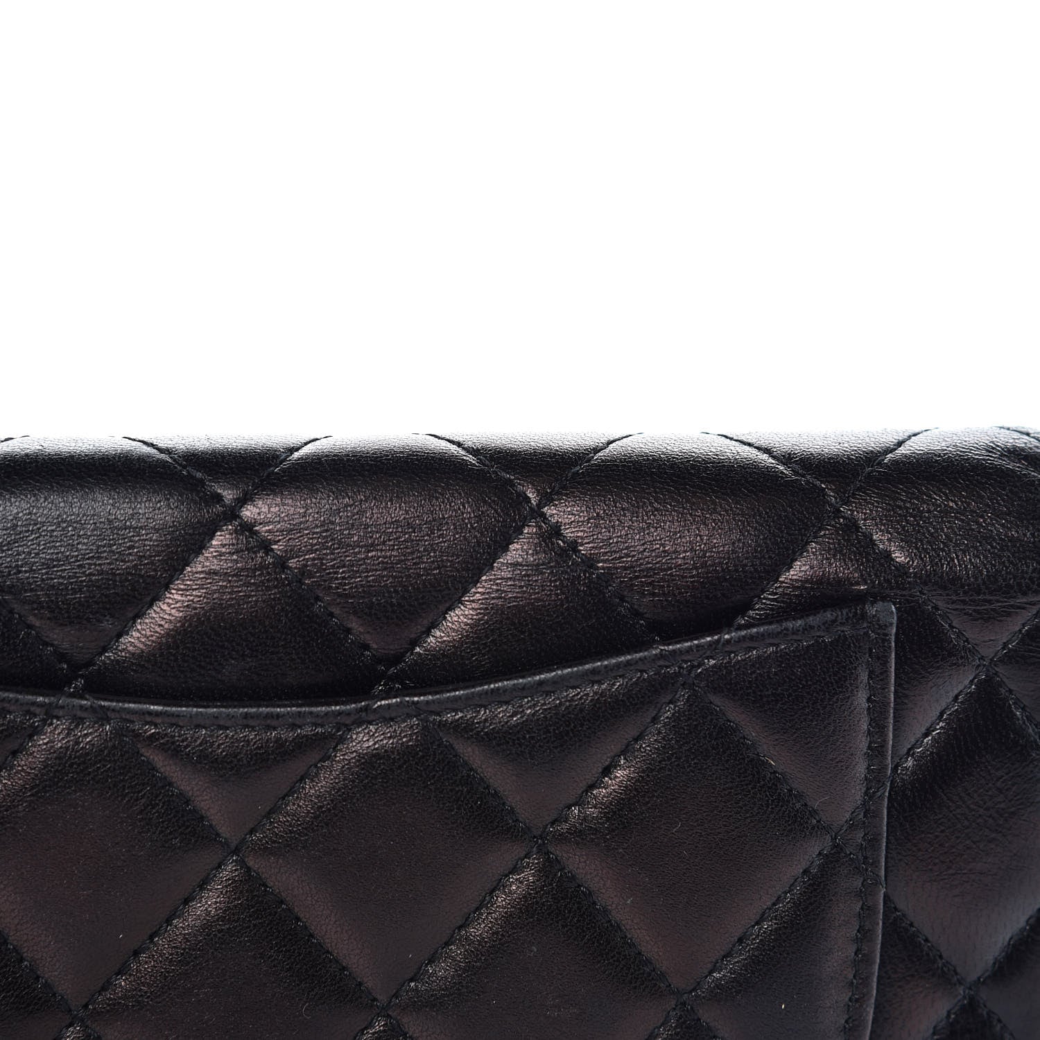 Chanel Lambskin Quilted Yen Wallet Black 14 of 15