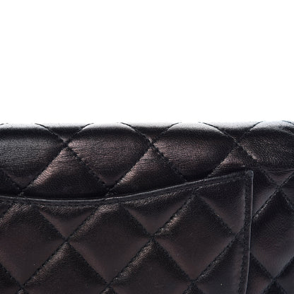 Chanel Lambskin Quilted Yen Wallet Black 14 of 15