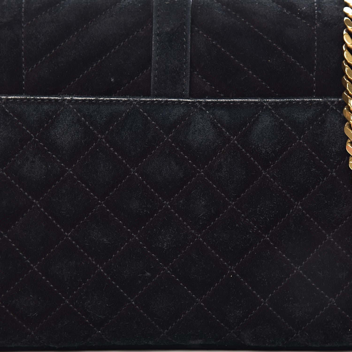 Saint Laurent Suede Tri-Quilt Monogram Medium College Bag Black 10 of 14