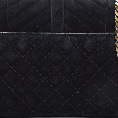 Saint Laurent Suede Tri-Quilt Monogram Medium College Bag Black 10 of 14