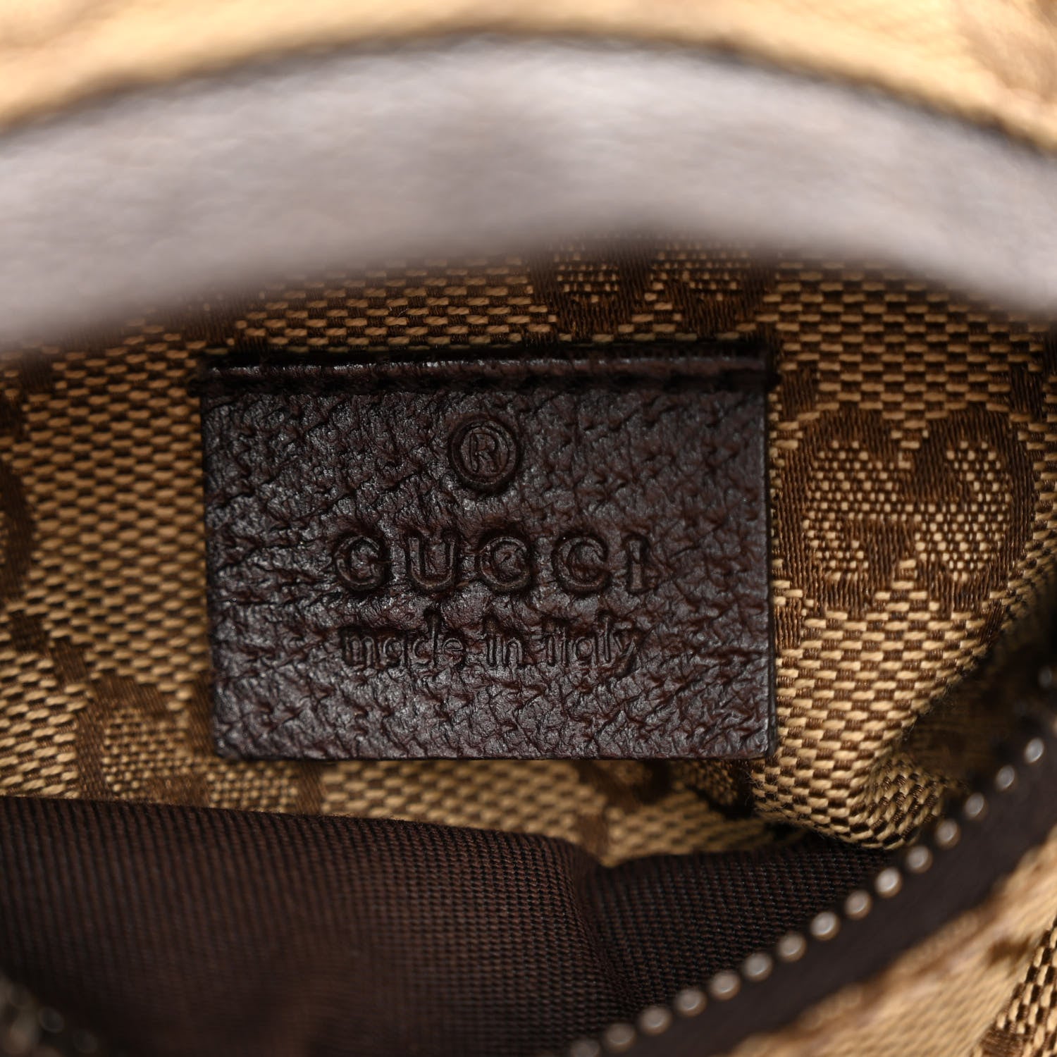 Gucci GG Monogram Double Pocket Belt Bag Dark Brown 6 of 12