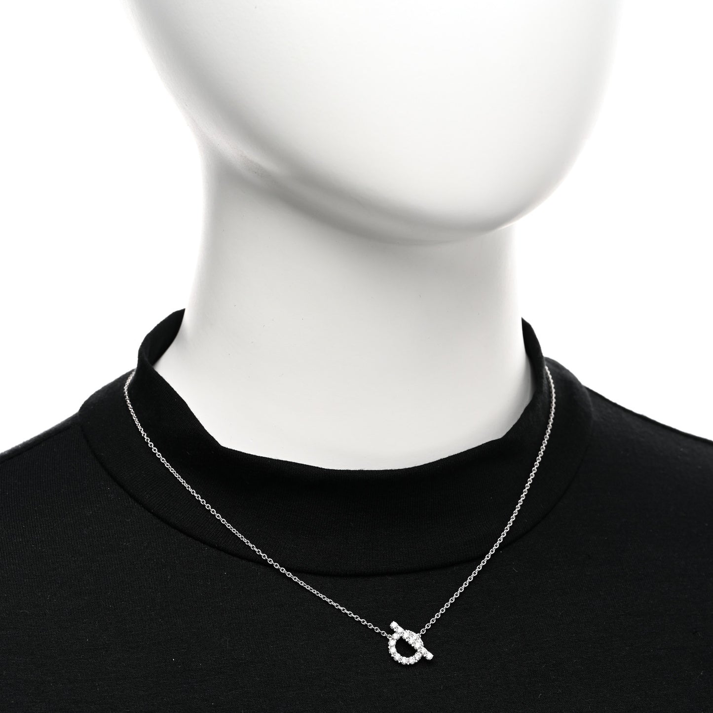 18K White Gold Diamond Finesse Pendant Necklace