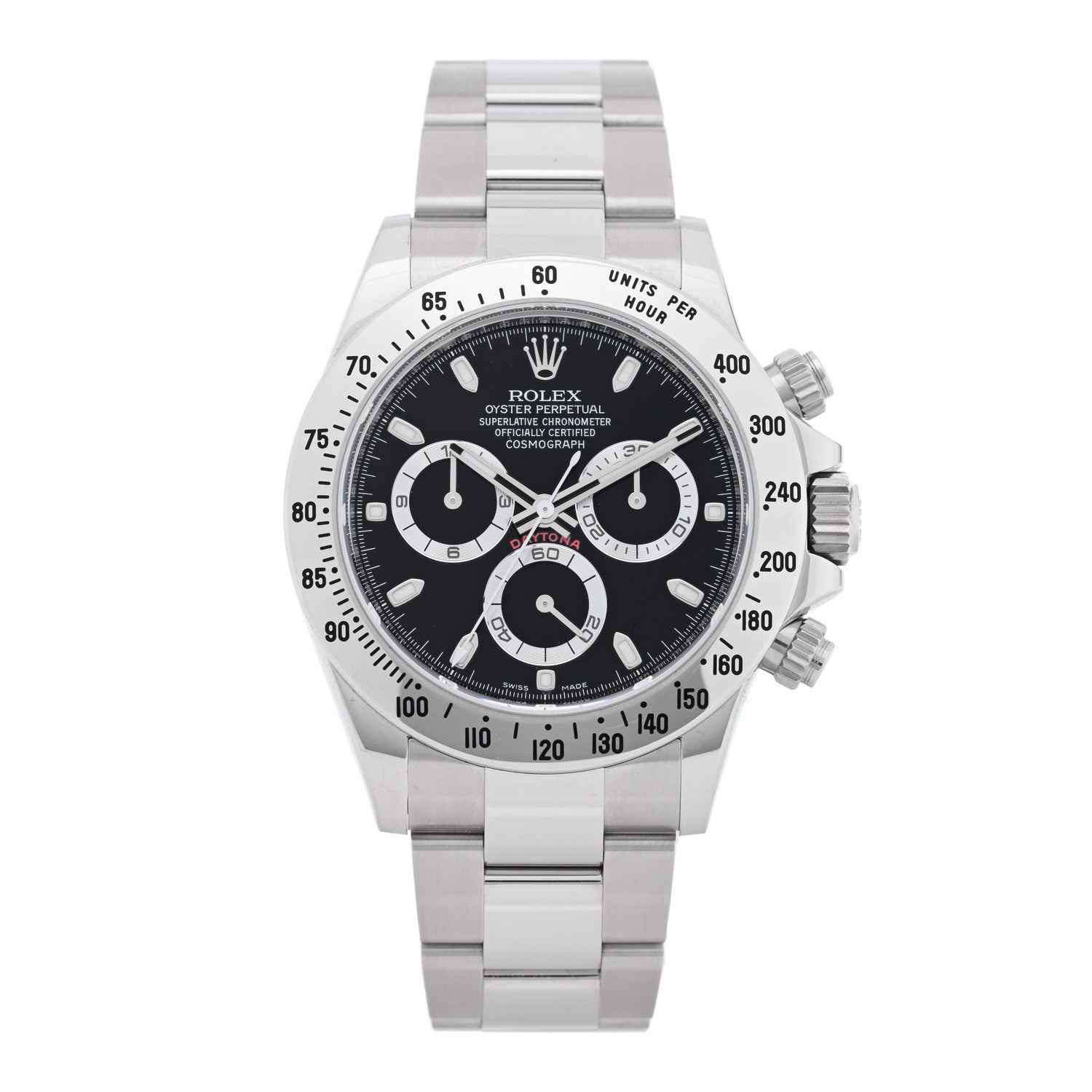 Rolex Stainless Steel 40mm Oyster Perpetual Daytona Cosmograph Watch Black 116520 1 of 4