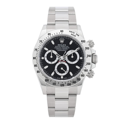 Rolex Stainless Steel 40mm Oyster Perpetual Daytona Cosmograph Watch Black 116520 1 of 4