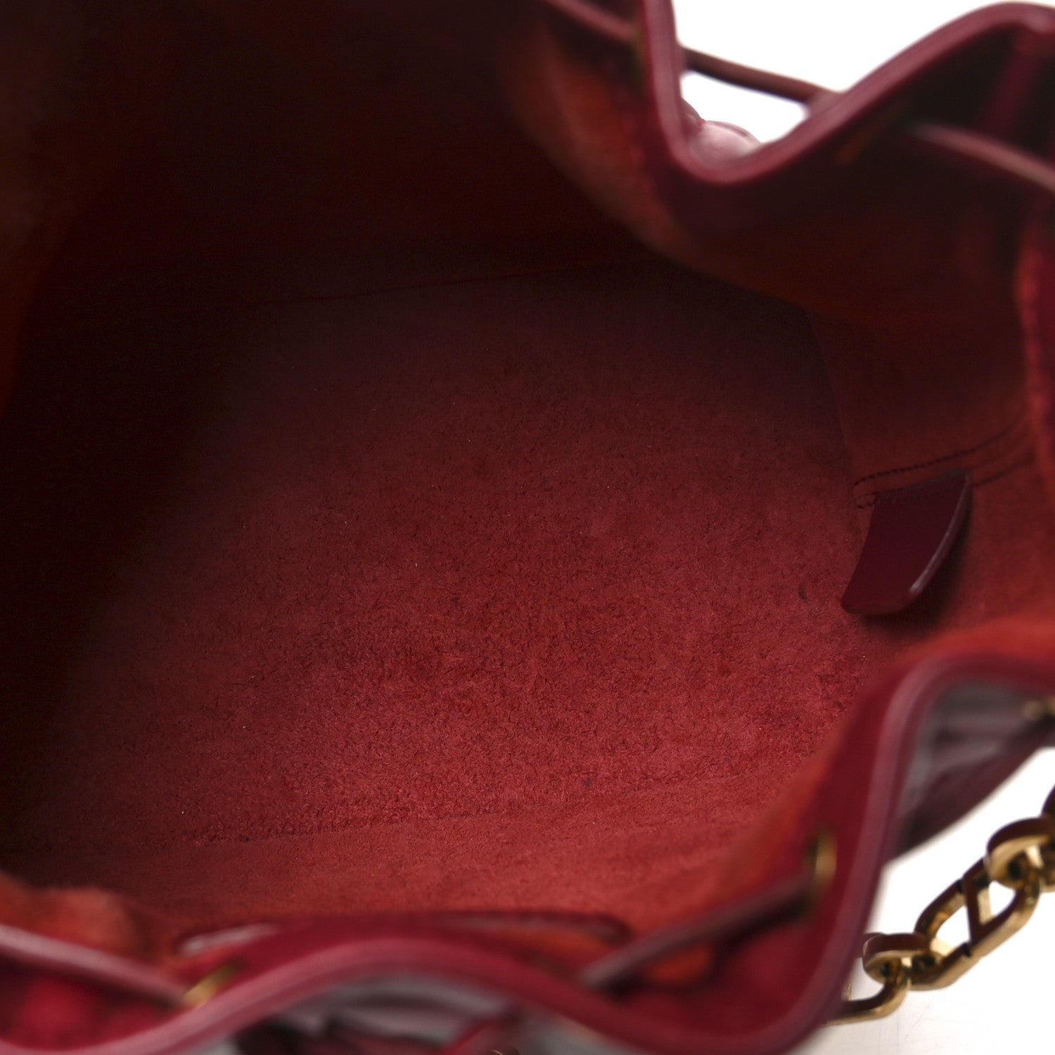 Christian Dior Lambskin Cannage Miss Dior Bucket Bag Cherry Red 5 of 10