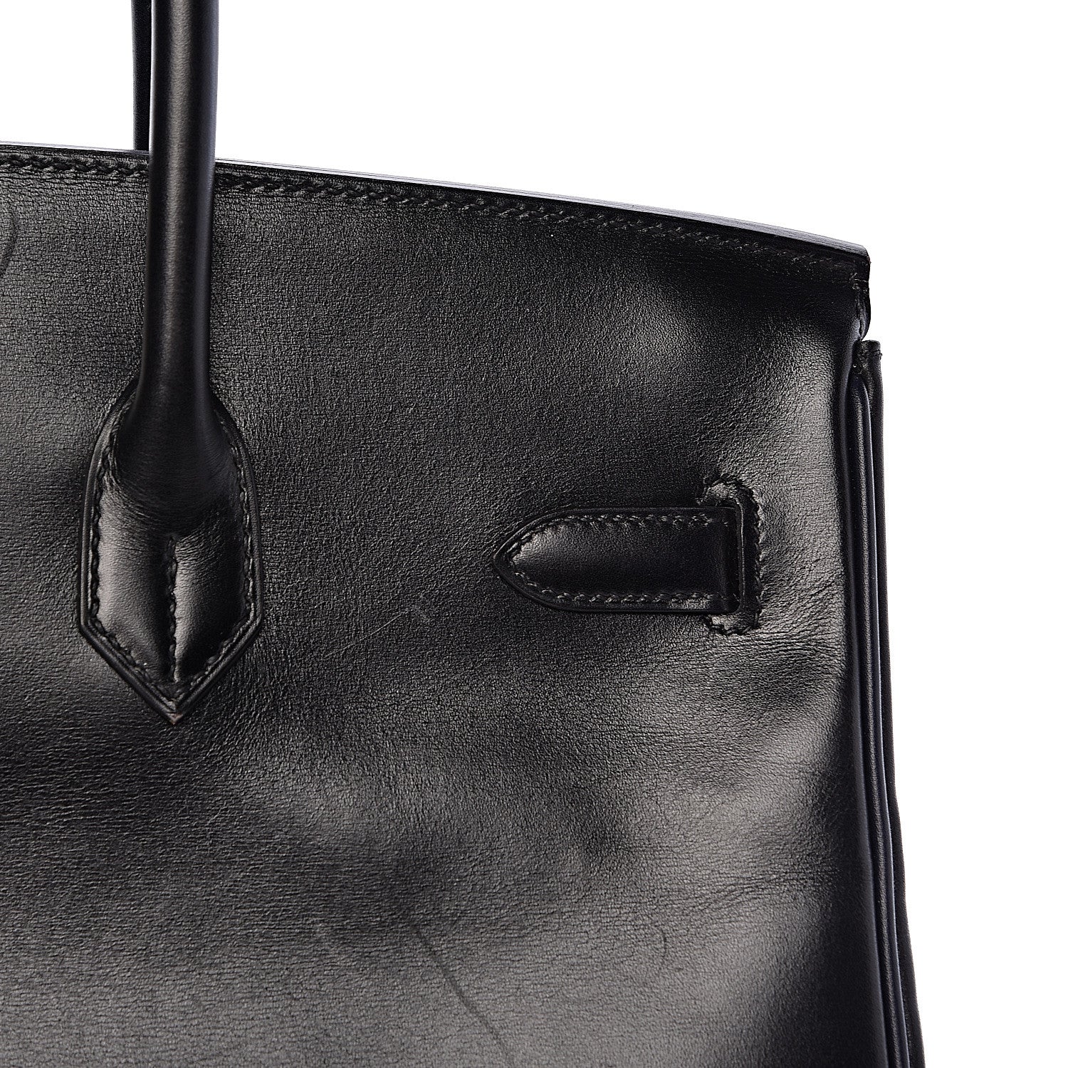 Hermes Box Birkin 35 Black Bleu Marine 17 of 42