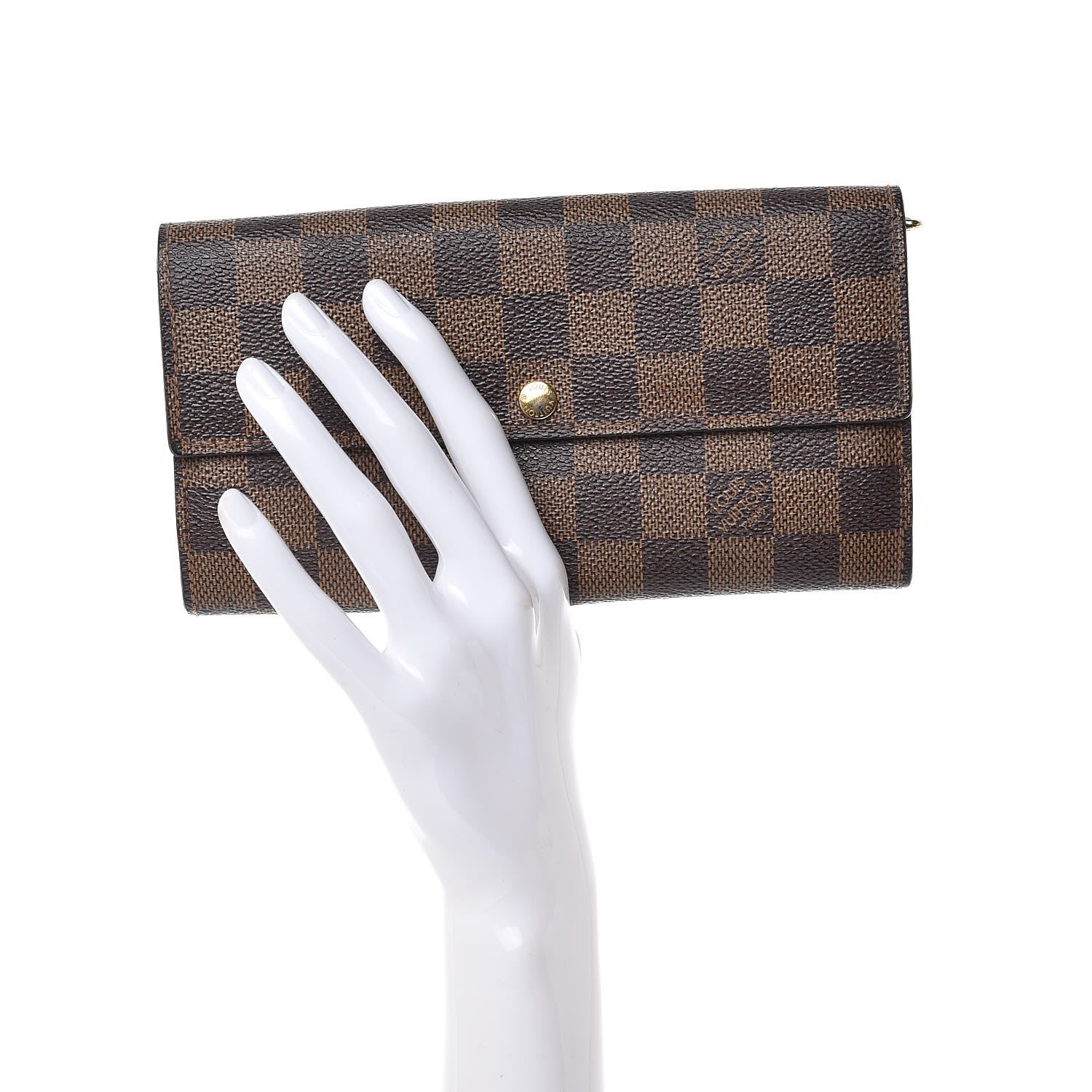 Louis Vuitton Damier Ebene Sarah Wallet 2 of 10