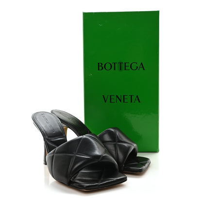 Bottega Veneta Nappa Quilted Rubber Lido Mule Sandals 38 Black 9 of 9