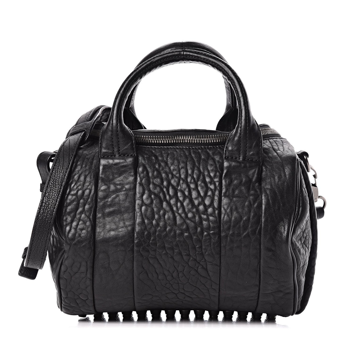 Pebbled Lambskin Rockie Black Rhodium Hardware