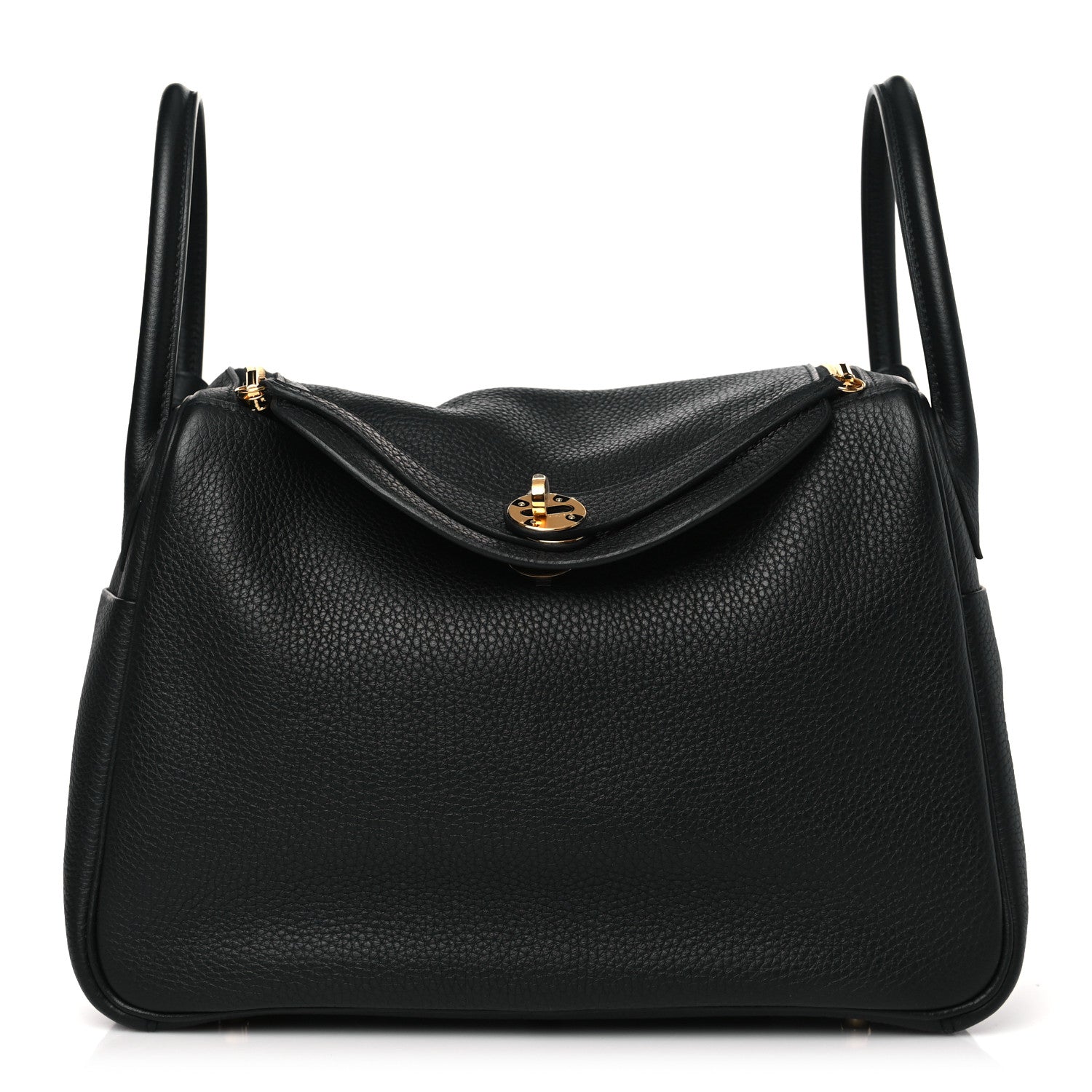 Hermes Taurillon Clemence Lindy 30 Black 1 of 9