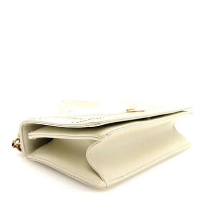 Christian Dior Lambskin Studded Small Diorama Flap Bag Latte 4 of 9