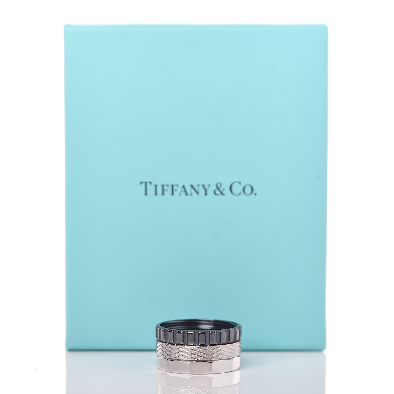 Tiffany Stainless Steel Titanium Paloma Caliper Ring 60 9 7 of 7