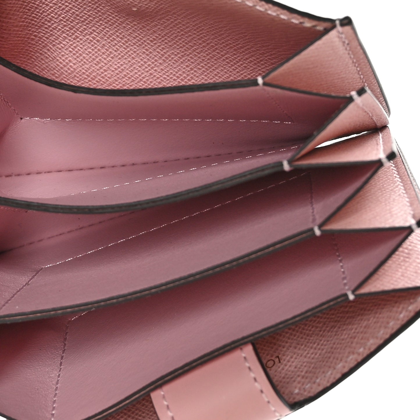 Monogram Gusset Card Holder Rose Ballerine