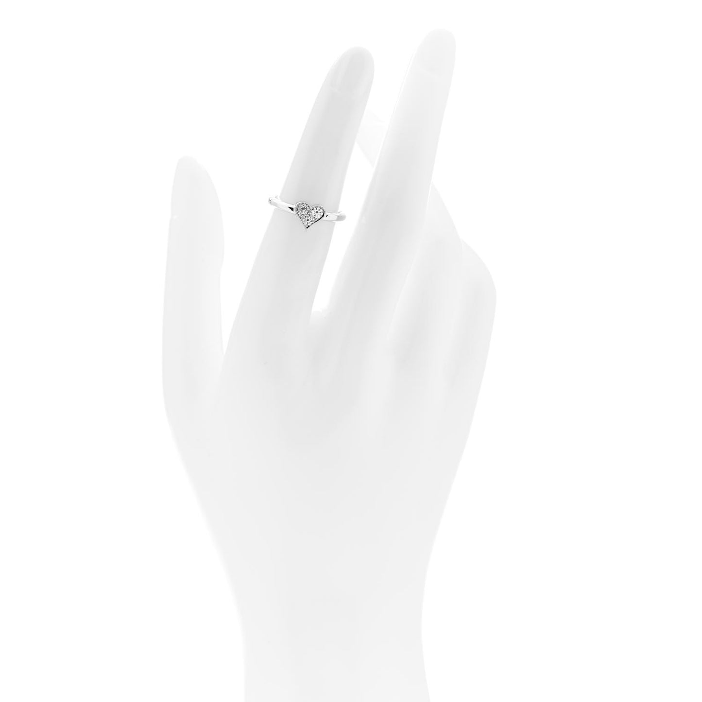 Platinum Diamond Hearts Ring 49 5
