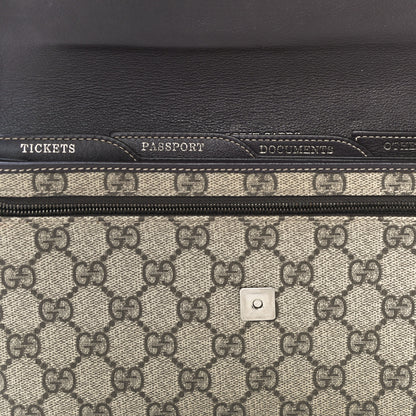 Gucci GG Supreme Monogram Travel Organizer Flap Wallet Brown 10 of 13
