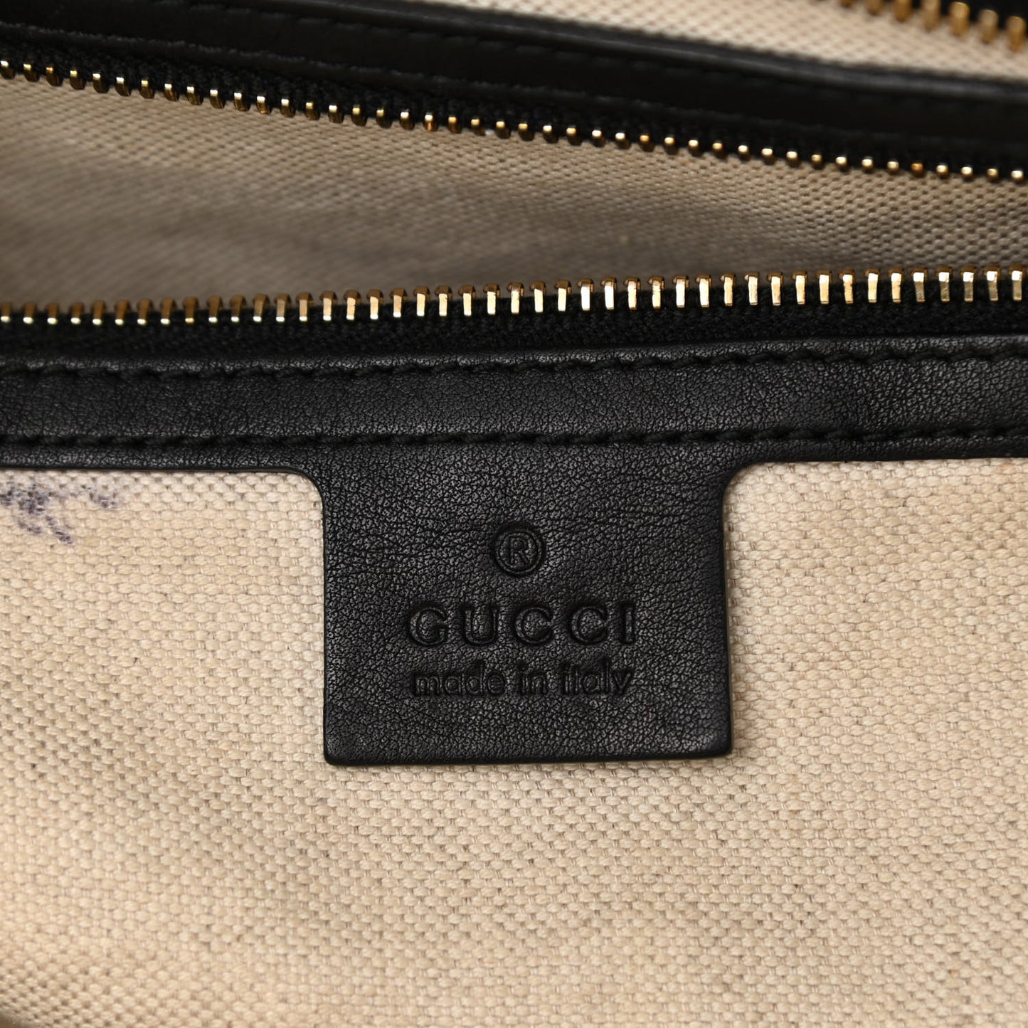 Guccissima Medium Bree Zippered Tote Black