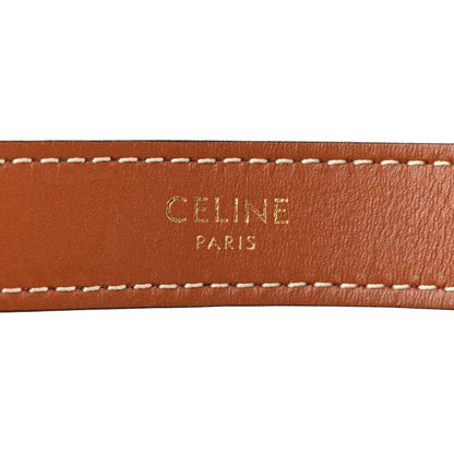 Celine Triomphe Canvas Calfskin Ava Shoulder Bag Tan 6 of 10