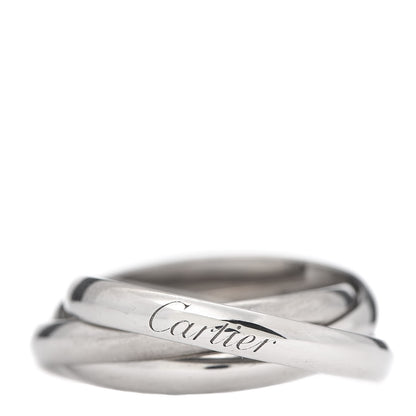 Cartier 18K White Gold Classic Trinity Ring 63 10.25 1 of 5
