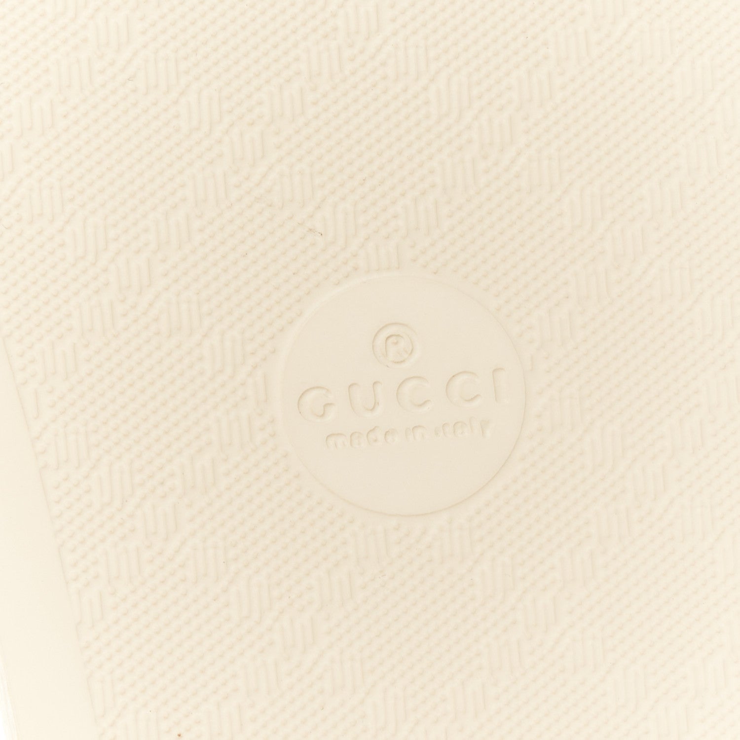 Gucci Rubber Apollo Slide Sandals 36 Antique White 8 of 10